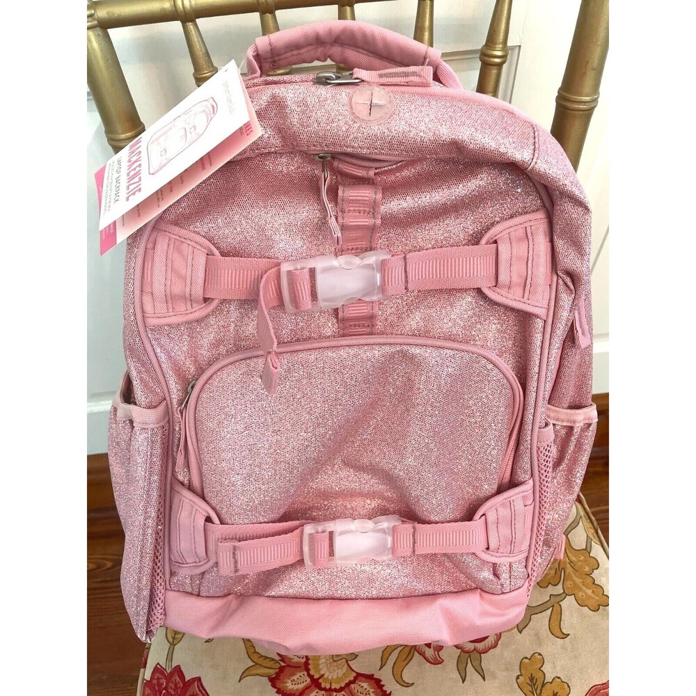 School Pottery barn kids LARGE BACKPACK LUNCH WATER Glitter Floral Bag Travel . - Picture 16 of 16